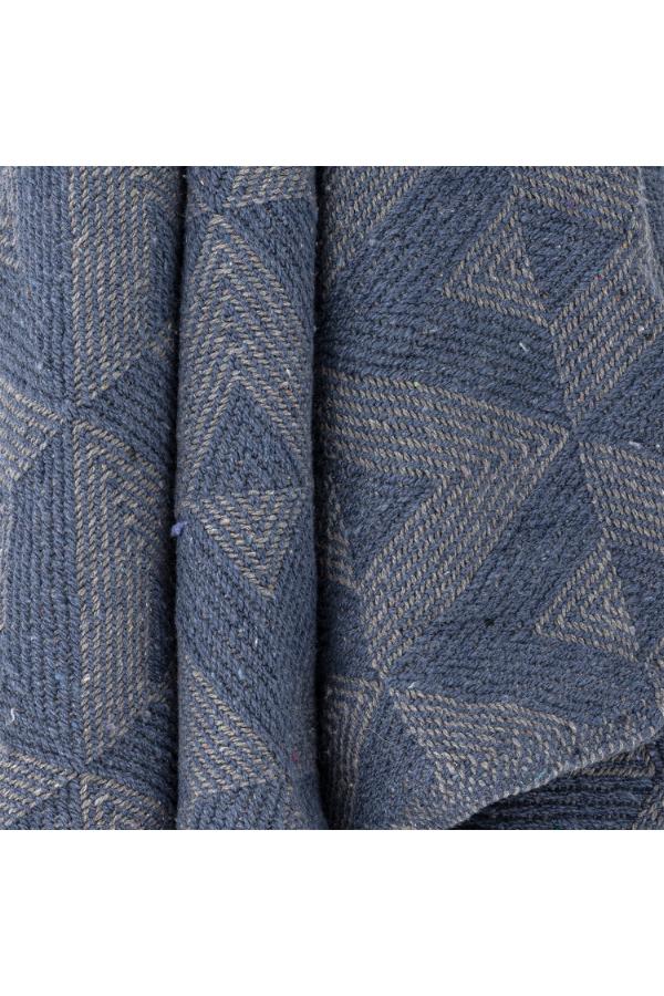 Udine Throw, Blue, Recycled Cotton - Image 4