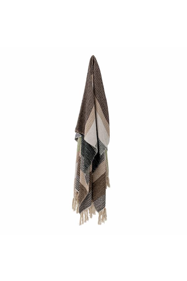 Isnel Throw, Green, Recycled Cotton - Image 3