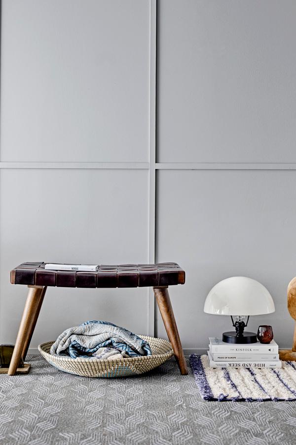 Milas Throw, Blue, Recycled Cotton - Image 2